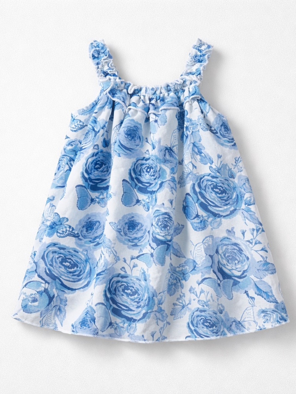 Baby Starters blue floral dress with attached bodysuit size 3 months